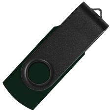 Флеш накопитель USB 2.0 Twister Сolor Mix 16GB, пластик Софт Тач/металл, черный/черный
