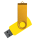 Флеш накопитель USB 2.0 Twister Сolor Mix 16GB, пластик Софт Тач/металл, желтый/желтый