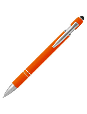 Ручка шариковая, Star Soft Touch Shiny Silver Requis, оранжевая
