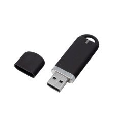 Флеш накопитель USB 2.0 Memo 16GB, пластик Софт Тач, черный/черный
