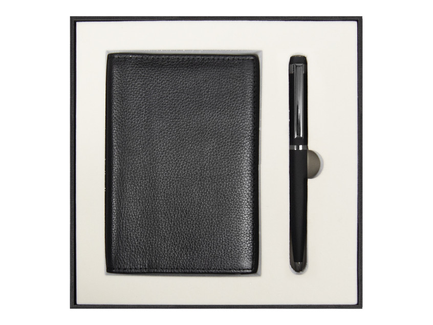 Набор подарочный Solution Superior Duo (Обложка для автодокументов Leather Sun, ручка Attashe)