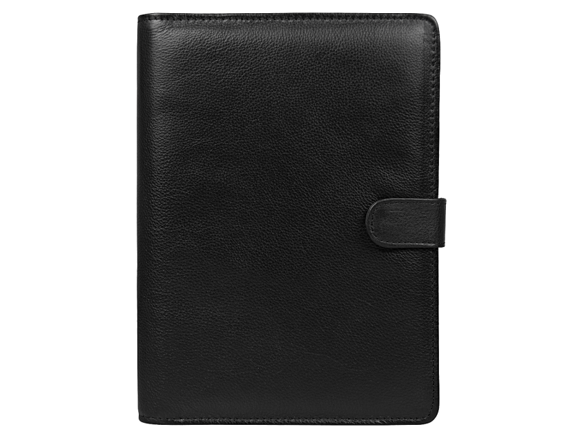 Ежедневник в суперобложке Country Leather Sky A5+ из нат. кожи, черный, недатированный, с магнитным клапаном, с блокнотом в подарочной коробке