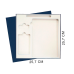 Коробка подарочная Solution Superior Linen, темно-синяя, 25,7x25,7, с вырубкой под ежедневник/ручку/флешку/пауэрбанк 7,0х11,7