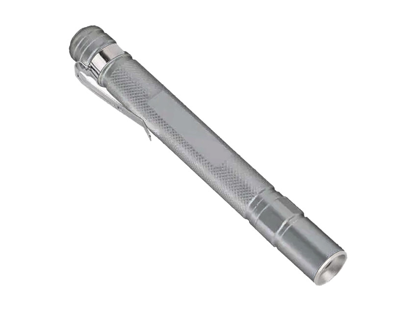 Фонарь Tools Dinan, алюминиевый, с клипсой, серебристый