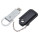 Флеш накопитель USB 2.0 Palermo в кожаном чехле 16GB, металл, черный/серебристый