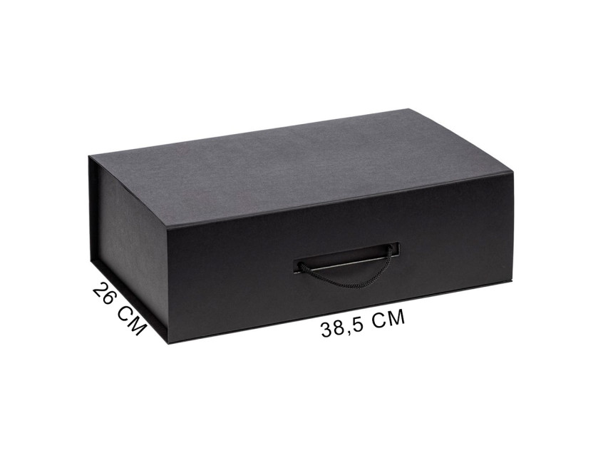 Подарочная коробка, размер 39*26,3*11 см, Solution Prestige Big Case  Fabrique с магнитным клапаном и ручкой , черная