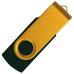 Флеш накопитель USB 2.0 Twister Сolor Mix 16GB, пластик Софт Тач/металл, черный/желтый