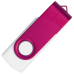 Флеш накопитель USB 2.0 Twister Сolor Mix 16GB, пластик Софт Тач/металл, белый/розовый
