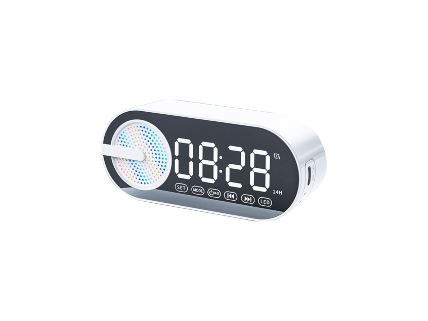 Колонка беспроводная  MyTone Sound Clock c часами,  белая