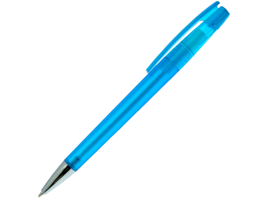 Ручка шариковая, пластиковая, фрост, голубой/серебристая, Z-PEN