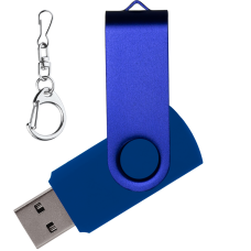 Флеш накопитель USB 2.0 Twister 8GB, пластик Софт Тач/металл, синий/синий