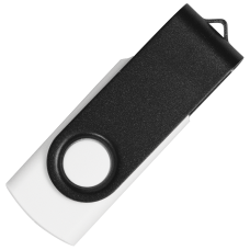 Флеш накопитель USB 2.0 Twister Сolor Mix 16GB, пластик Софт Тач/металл, белый/черный