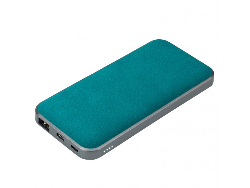 Внешний аккумулятор In Velour 10000 mAh, бирюзовый