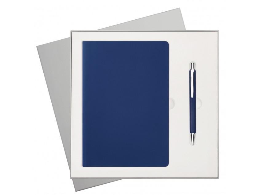Подарочный набор Spark, синий (ежедневник, ручка)