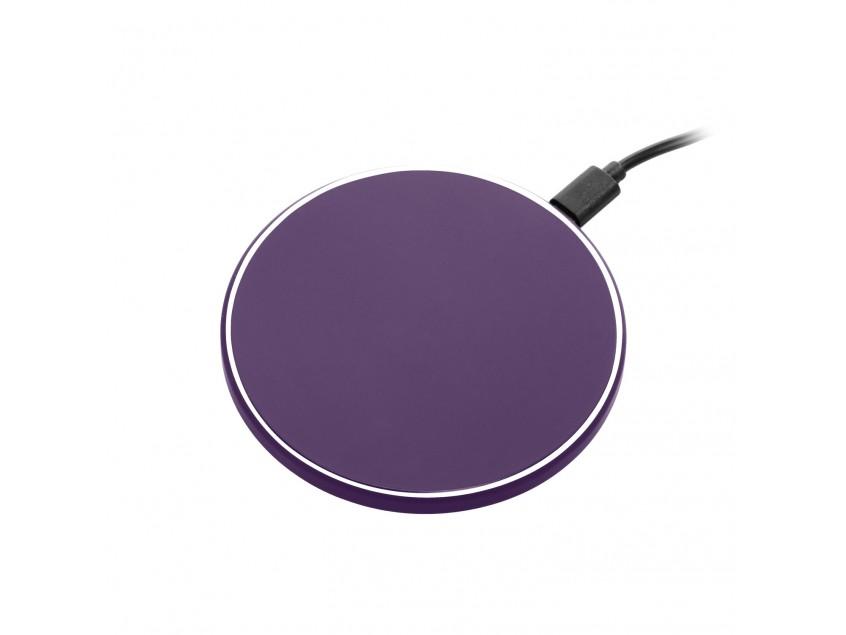 Беспроводное зарядное устройство с подсветкой 15W Auris, фиолетовое