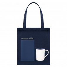 Подарочный набор Welcome pack, синий (шоппер, блокнот, ручка, кружка)