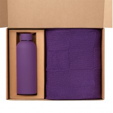 Подарочный набор Prima, Cella, фиолетовый (плед, термобутылка)