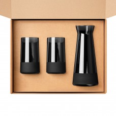Подарочный набор декантер + 2 высоких стакана, Black Edition черный