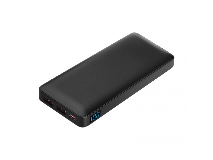 Внешний аккумулятор с цветной подсветкой Ancor PD Max Plus 10000 mAh, черный