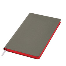 Ежедневник Latte soft touch недатированный, серый/красный