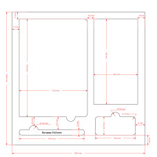 Подарочная коробка без ложемента для ежедневника, ручки и аккумулятора, серая (под съемные ложементы)