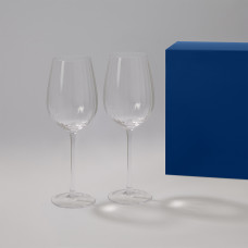 Подарочный набор 2 бокала для вина Blanche в синей коробке