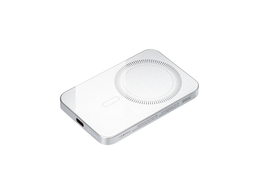 Внешний аккумулятор Artex PD 5000mAh с функцией беспроводной зарядки 15W, серебряный