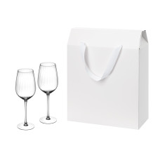 Подарочный набор 2 бокала для вина Blanche в большом подарочном пакете Подарочный набор 2 бокала для вина Blanche в большом подарочном пакете