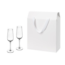 Подарочный набор 2 бокала для шампанского Blanche в большом подарочном пакете Подарочный набор 2 бокала для шампанского Blanche в большом подарочном пакете