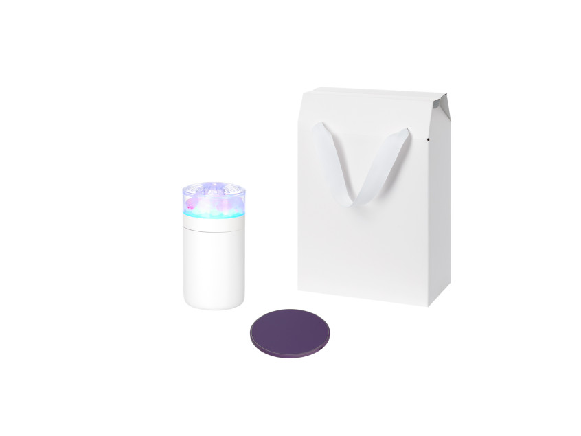 Подарочный набор Crystal, Auris, фиолетовый (увлажнитель воздуха, зарядное устройство)