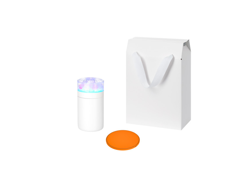 Подарочный набор Crystal, Auris, оражевый (увлажнитель воздуха, зарядное устройство)