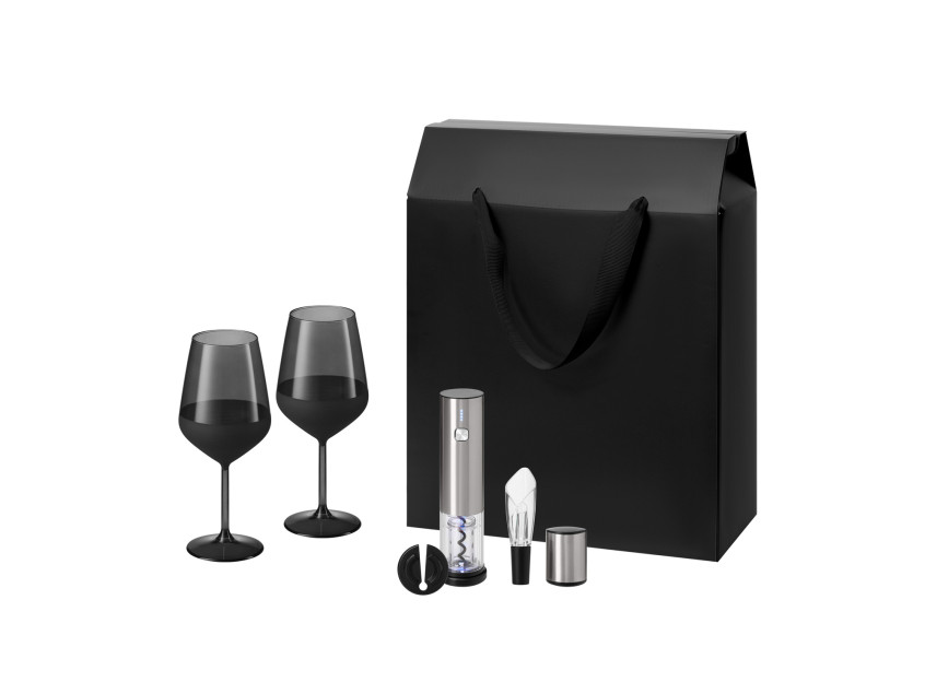 Подарочный набор Black Edition, Vintaro (2 бокала + набор для вина)