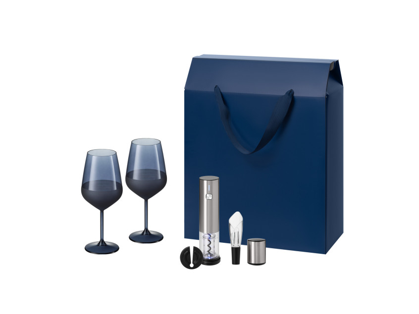 Подарочный набор Sapphire, Vintaro (2 бокала + набор для вина)
