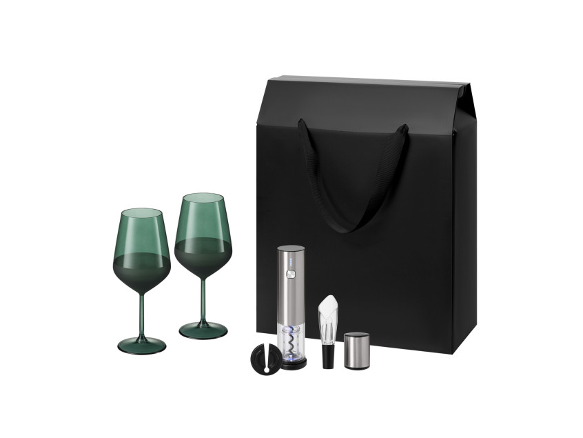 Подарочный набор Emerald, Vintaro (2 бокала + набор для вина)