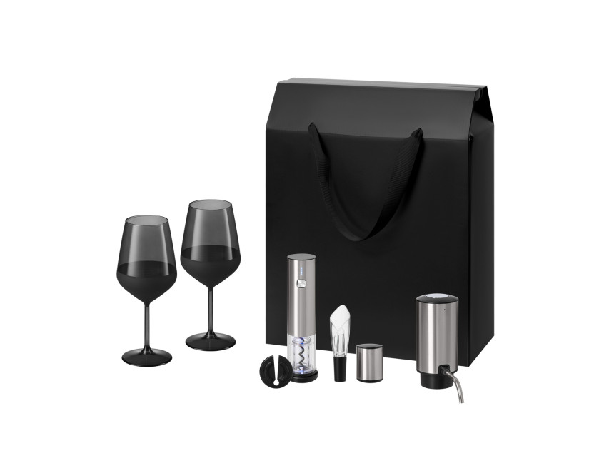 Подарочный набор Black Edition, Vintaro, Dante (2 бокала + набор для вина + аэратор)