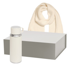 Подарочный набор Oslo, Forges, бежевый (термос, шарф)