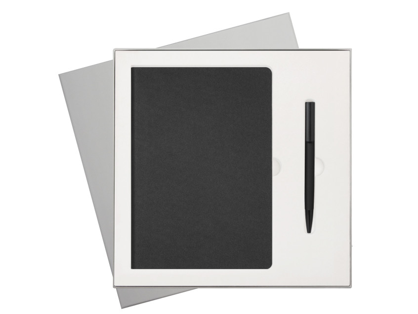 Подарочный набор Moon river, черный (ежедневник, ручка) Подарочный набор Moon river, черный (ежедневник, ручка)