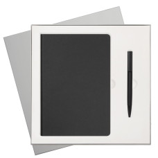 Подарочный набор Star, черный (ежедневник, ручка)