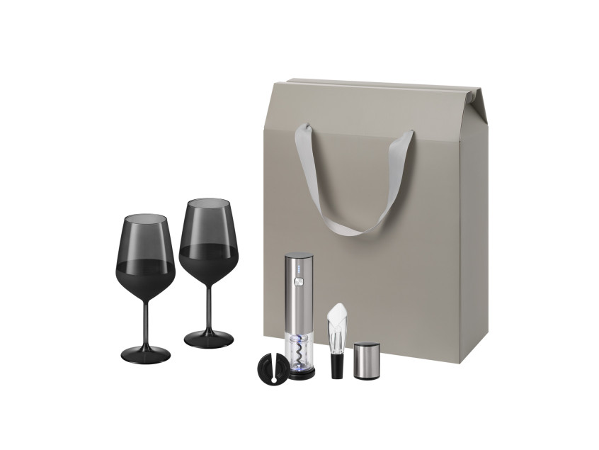 Подарочный набор Black Edition, Vintaro (2 бокала + набор для вина)