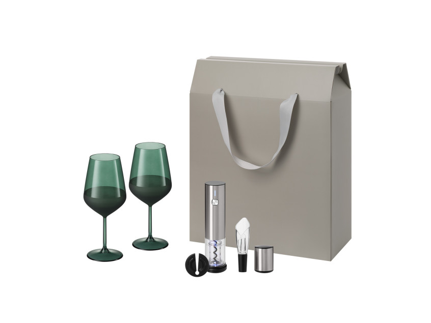 Подарочный набор Emerald, Vintaro (2 бокала + набор для вина)