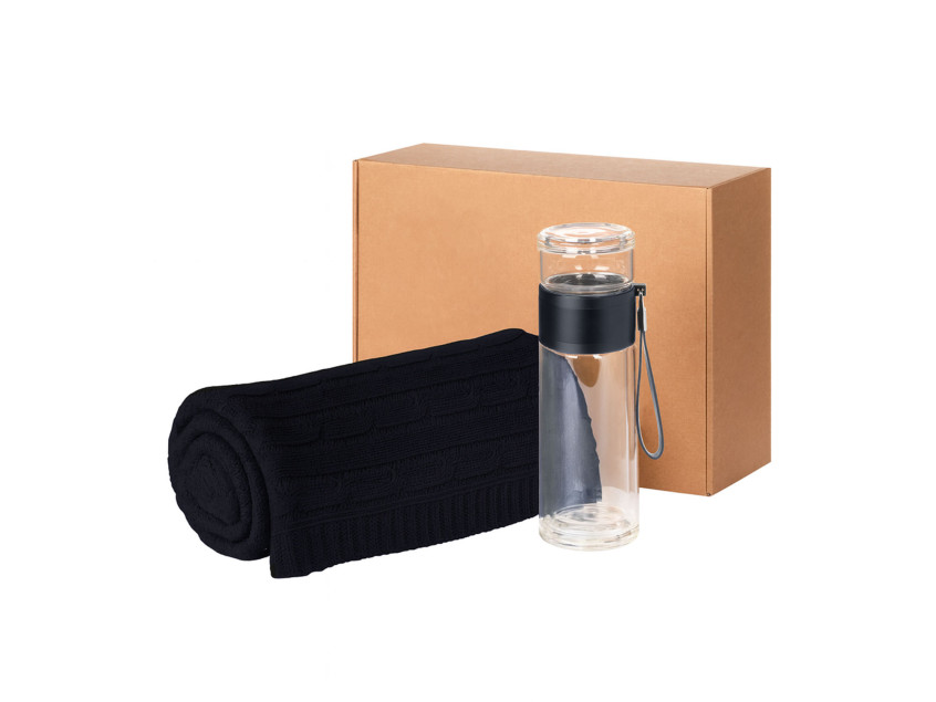 Подарочный набор Terso, Fado, синий (плед, термобутылка)