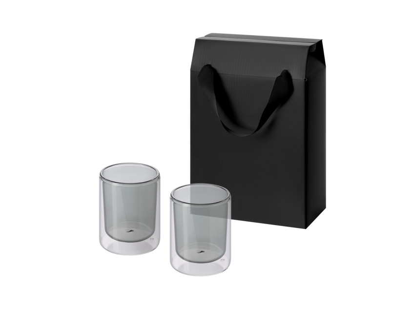 Подарочный набор 2 cтеклянных стакана Marlo в коробке-пакете