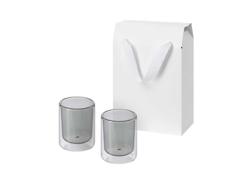 Подарочный набор 2 cтеклянных стакана Marlo в коробке-пакете