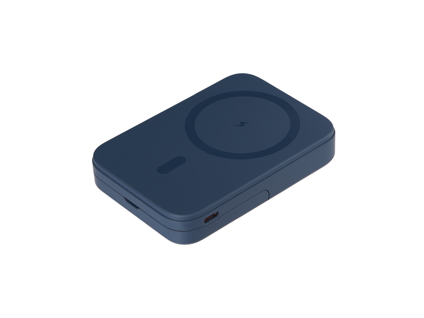 Внешний аккумулятор Union PD 10000mAh с функцией беспроводной зарядки 15W, синий