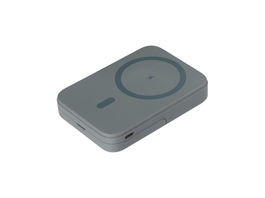 Внешний аккумулятор Union PD 10000mAh с функцией беспроводной зарядки 15W, серый