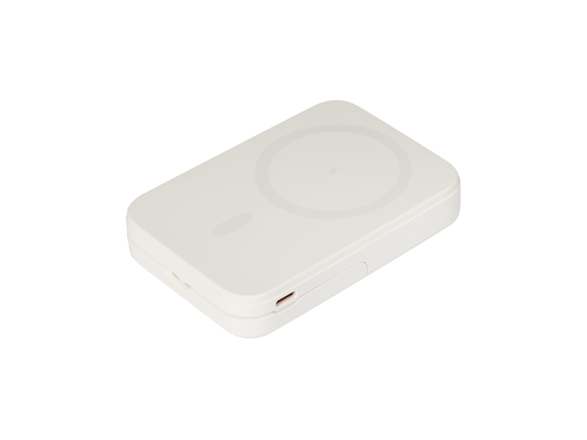 Внешний аккумулятор Union PD 10000mAh с функцией беспроводной зарядки 15W, белый