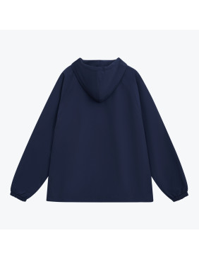 Ветровка (анорак) оверсайз унисекс RISSMAN, темно-синяя, размер M/L