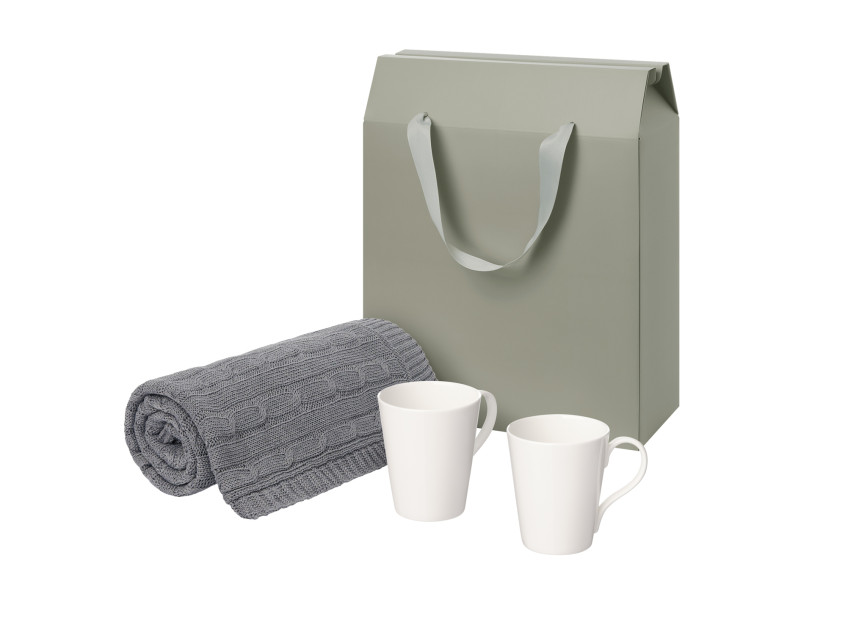 Подарочный набор Vesta, Fado, серый в коробке-пакете (две фарфоровых кружки)
