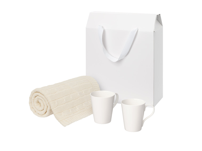 Подарочный набор Vesta, Fado, бежевый в коробке-пакете (две фарфоровых кружки)