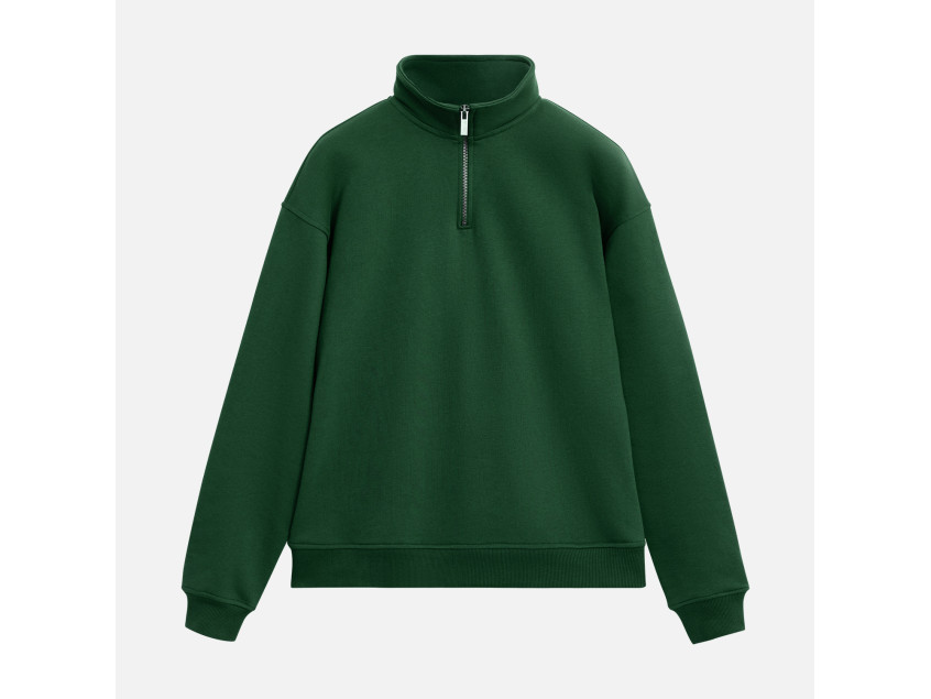 Толстовка на молнии унисекс FLOW, зеленая